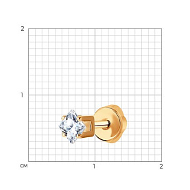 Серьга SOKOLOV - Серебро 925, Фианит (арт. 93170011)