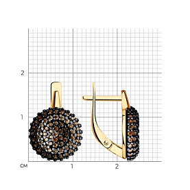 Серьги Diamant - Серебро 925, Фианит (арт. 93-120-01828-1)