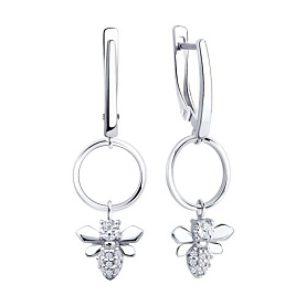 Серьги Diamant - Серебро 925, Фианит (арт. 94-121-00095-2)