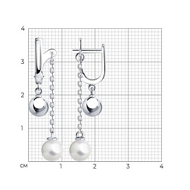 Серьги SOKOLOV - Серебро 925, Жемчуг имитация (арт. 94024773)
