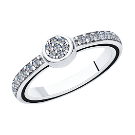 Кольцо Diamant - Серебро 925, Фианит, Эмаль (арт. 94-110-01642-1)