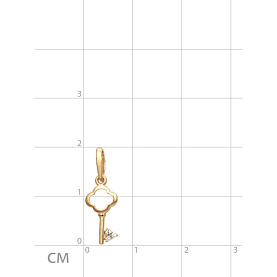 Подвеска ЮФ Династия - Золото 585, Фианит (арт. 100028-1102)