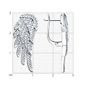 Серьги SOKOLOV - Серебро 925, Фианит (арт. 94025807)