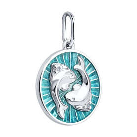 Подвеска Diamant - Серебро 925, Фианит, Эмаль (арт. 94-130-02327-1)