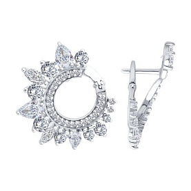 Серьги SOKOLOV - Серебро 925, Фианит (арт. 94027076)