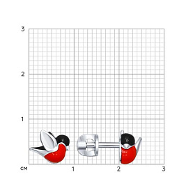 Серьги SOKOLOV - Серебро 925, Эмаль (арт. 94021817)