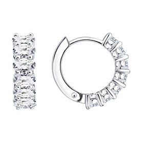 Серьги SOKOLOV - Серебро 925, Фианит (арт. 94027641-91)