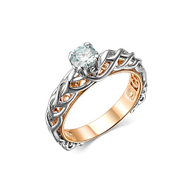 Кольцо Дар - Серебро 925, Синтетический муассанит (арт. К-3961зрс16139)
