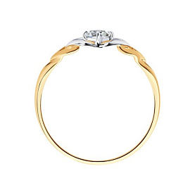 Кольцо SOKOLOV - Золото 585, Фианит (арт. 017225)