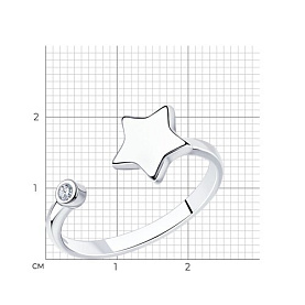 Кольцо SOKOLOV - Серебро 925, Фианит (арт. 94012709)