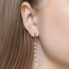 Серьги SOKOLOV - Серебро 925, Фианит (арт. 94022010)