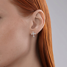 Серьги SOKOLOV - Серебро 925, Фианит (арт. 94027055)