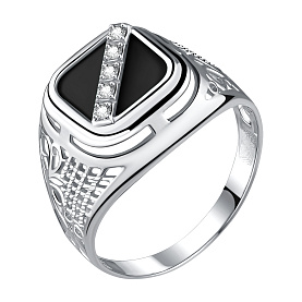 Кольцо Talant - Серебро 925, Агат, Фианит (арт. 21-72-0801-17547)
