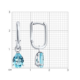 Серьги SOKOLOV - Серебро 925, Топаз (арт. 92025332)