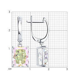 Серьги Diamant - Серебро 925, Фианит (арт. 94-121-00082-2)
