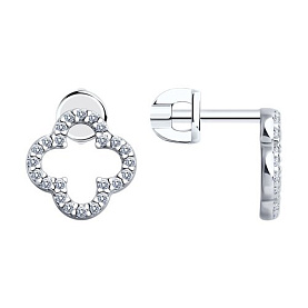 Серьги SOKOLOV - Серебро 925, Фианит (арт. 94025798)