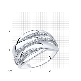 Кольцо SOKOLOV - Серебро 925, Фианит (арт. 94011861)