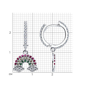 Серьги SOKOLOV - Серебро 925, Фианит (арт. 94026742)