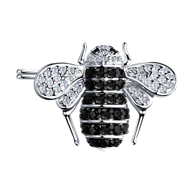 Брошь SOKOLOV - Серебро 925, Фианит (арт. 94040066)