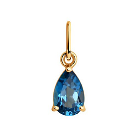 Подвеска SOKOLOV - Золото 585, Топаз лондон (арт. 731377)