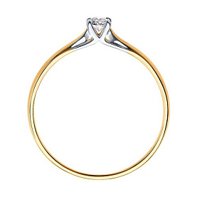 Кольцо SOKOLOV - Золото 375, Фианит (арт. 018638-4)