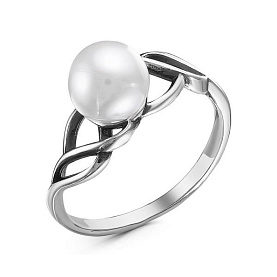 Кольцо Красная пресня - Серебро 925, Жемчуг имитация (арт. 23613068)