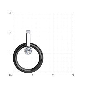 Подвеска Diamant - Серебро 925, Керамика, Фианит (арт. 94-130-01280-1)