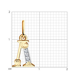 Подвеска SOKOLOV - Золото 585, Фианит (арт. 033823)