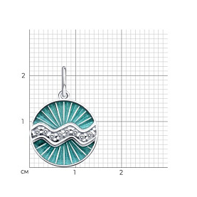Подвеска Diamant - Серебро 925, Фианит, Эмаль (арт. 94-130-00010-1)