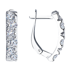 Серьги SOKOLOV - Серебро 925, Фианит (арт. 94022567)