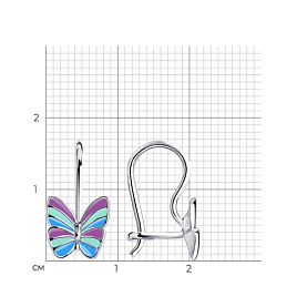 Серьги SOKOLOV - Серебро 925, Эмаль (арт. 94021639)