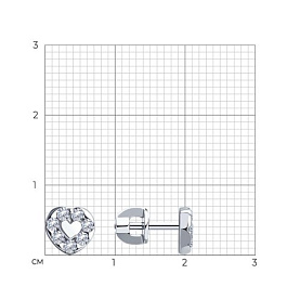 Серьги SOKOLOV - Серебро 925, Фианит (арт. 94020088)