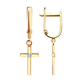 Серьги Diamant - Золото 585, Фианит (арт. 51-121-02598-1)