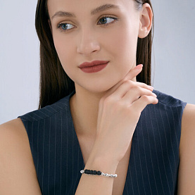 Браслет SOKOLOV - Серебро 925, Вулканическая лава (арт. 83050064)