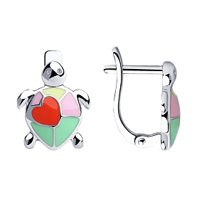 Серьги SOKOLOV - Серебро 925, Эмаль (арт. 94023539)