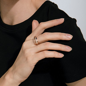 Кольцо ЮФ Династия - Золото 585, Фианит (арт. 001941-1102)