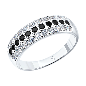 Кольцо SOKOLOV - Серебро 925, Фианит (арт. 94010063)