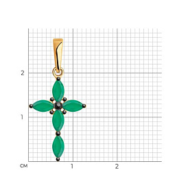 Подвеска Diamant - Золото 585, Агат (арт. 51-330-02326-7)