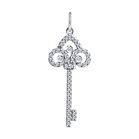 Подвеска SOKOLOV - Серебро 925, Фианит (арт. 94033083)
