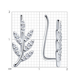 Серьги SOKOLOV - Серебро 925, Фианит (арт. 94025806)