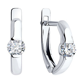 Серьги SOKOLOV - Серебро 925, Фианит (арт. 94020415)