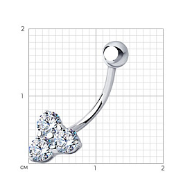 Пирсинг SOKOLOV - Серебро 925, Фианит (арт. 94060100)