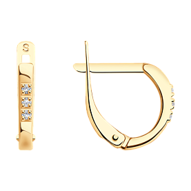 Серьги SOKOLOV - Серебро 925, Фианит (арт. 93020024)