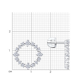 Серьги SOKOLOV - Серебро 925, Фианит (арт. 94027353)