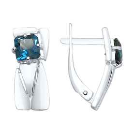 Серьги SOKOLOV - Серебро 925, Топаз лондон (арт. 92022084)