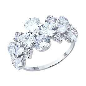 Кольцо SOKOLOV - Серебро 925, Фианит (арт. 94014406)