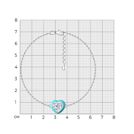 Браслет SOKOLOV - Серебро 925, Фианит, Эмаль (арт. 94051532)