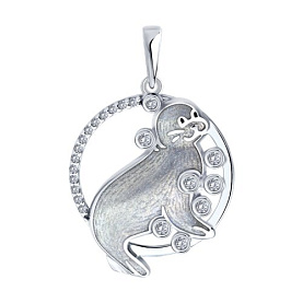 Подвеска Diamant - Серебро 925, Фианит, Эмаль (арт. 94-130-02272-1)