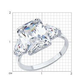 Кольцо SOKOLOV - Серебро 925, Фианит (арт. 94012035)