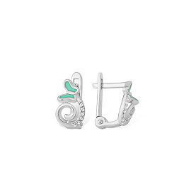 Серьги EFREMOV - Серебро 925, Фианит, Эмаль (арт. 1210416120-501)